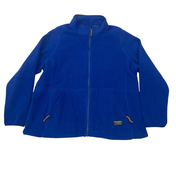 L.L.Bean Mountain Classic Fleece Jacket  Blue Full Zip Long Sleeve Women 2X NEW - Picture 15 of 16